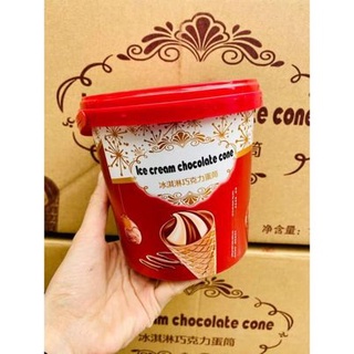 Bánh xô kem ốc quế đỏ socola 158g bisushop
