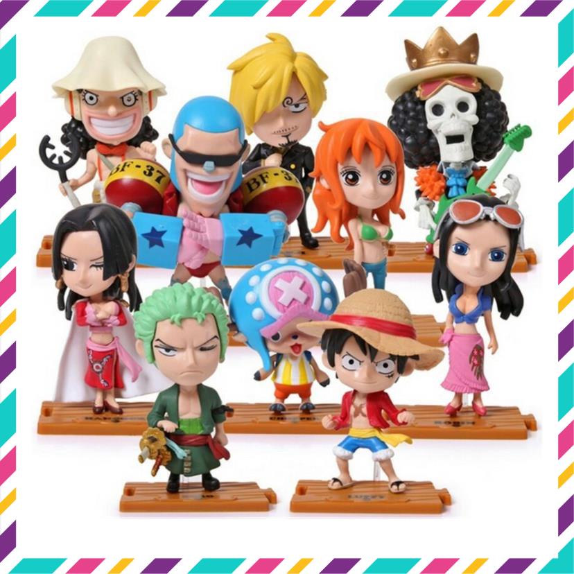 Mô Hình chibi One Piece các nhân vật ở Vương quốc Wano Luffy , Zoro , Usopp , Sanji