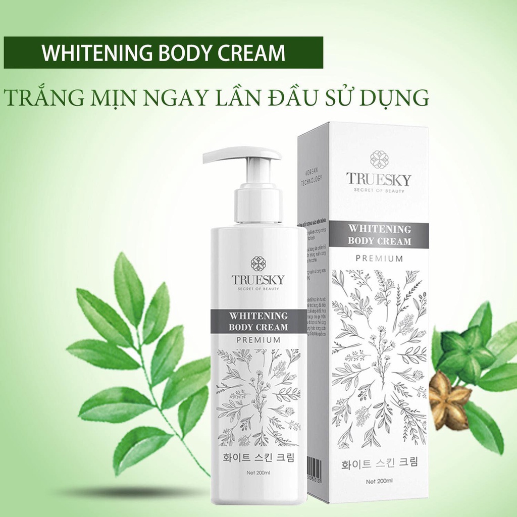 Kem ủ trắng toàn thân Truesky giúp làm trắng da body cấp tốc 100g - Whitening Body Cream