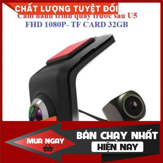 Camera U5 hành trình trước sau USB kết nối với đầu android
