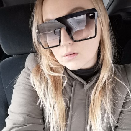 Kính râm cỡ lớn chống tia UV400 phong cách sành điệu cho nữ