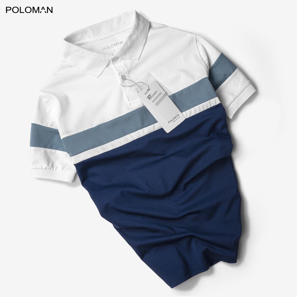 Áo Polo nam phối cổ bẻ Ampus vải cá sấu Cotton xuất xịn,chuẩn form trẻ trung, thanh lịch P06 - POLOMAN #6