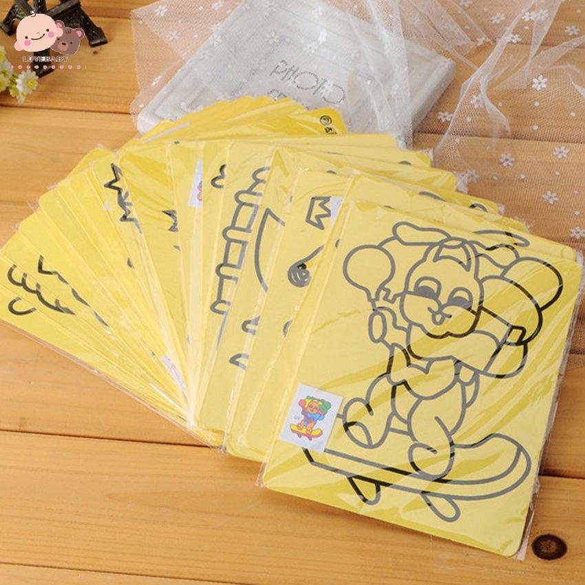 [HOT]Children Cartoon Handmade Sand Painting Learning Education DIY Drawing Toys