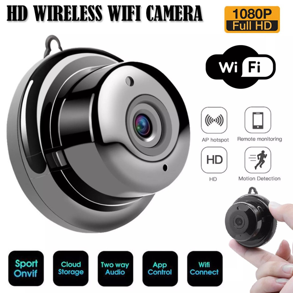 Camera IP kết nối Internet V380, Camera wifi giám sám sát không Dây V380 PRO - Hồng ngoại Quan sát ban đêm Tích hợp Mic.