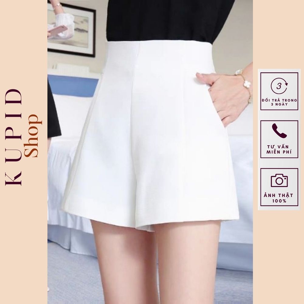 Quần short đùi T nữ cạp cao tôn dáng khóa sau hông túi 2 bên chất tuyết mưa đẹp FREESHIP TẶNG QUÀ 0Đ ĐT01