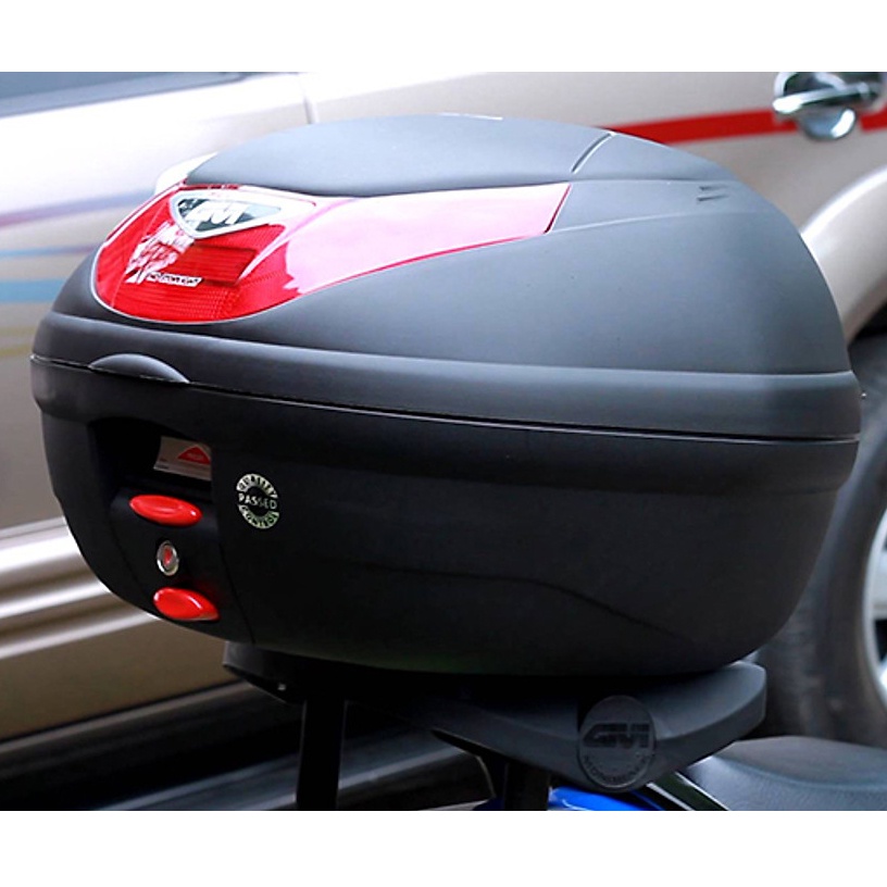 Thùng sau Givi E350N hệ thống khóa Monolock cao cấp dung tích 35 lít kèm đế gắn thùng Givi MP70N chính hãng