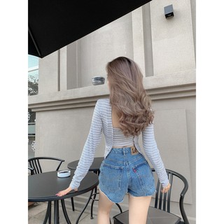 Crop Tay Dài Cut-out Lưng Yoona CR01775