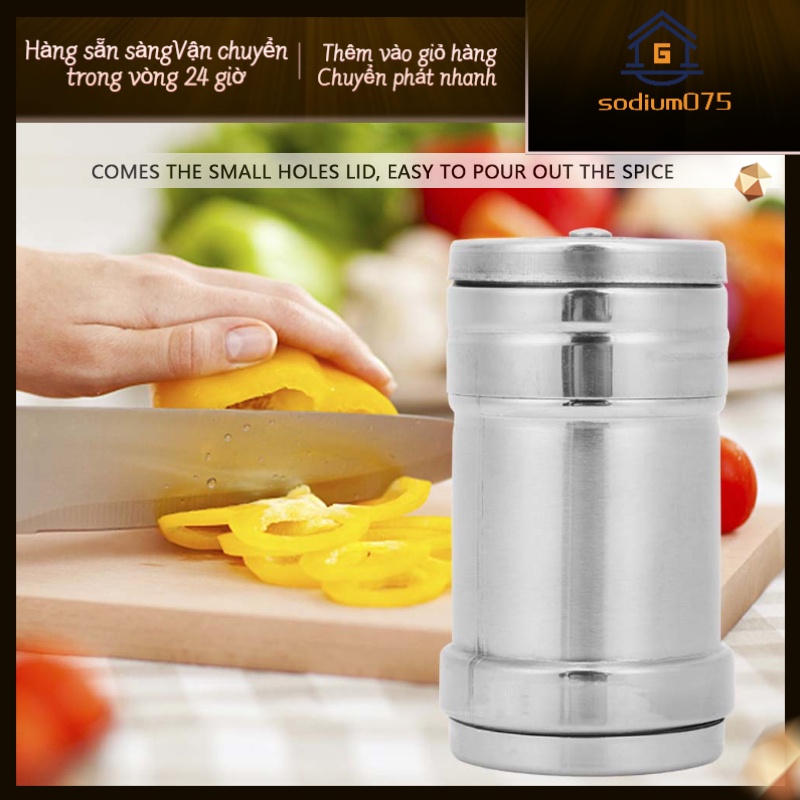 Hàng Hot Chai đựng gia vị bằng thép không gỉ Nhà bếp Tiện ích Gia vị Tổ chức Hũ đựng Hàng giao ngaySodium075
