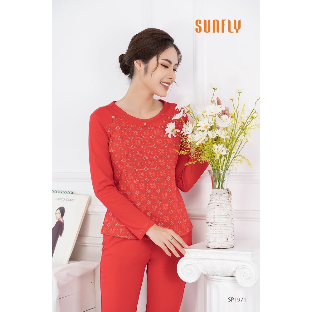 SP1971 - BỘ MẶC NHÀ COTTON ÁO DÀI QUẦN DÀI