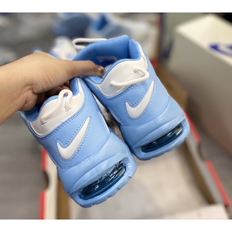 Giầy Uptempo xanh  cổ mid chất đẹp cao cấp fullbox