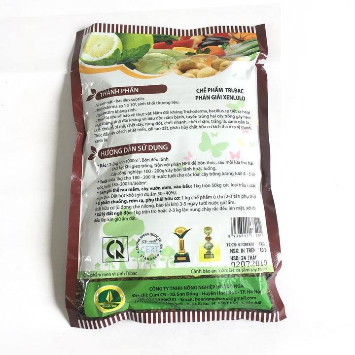 Chế phẩm hữu cơ Trichoderma Bacilius Cánh Buồn Vàng gói 1kg, diệt nấm đối kháng, tăng hiệu lực đối kháng cho cây trồng.