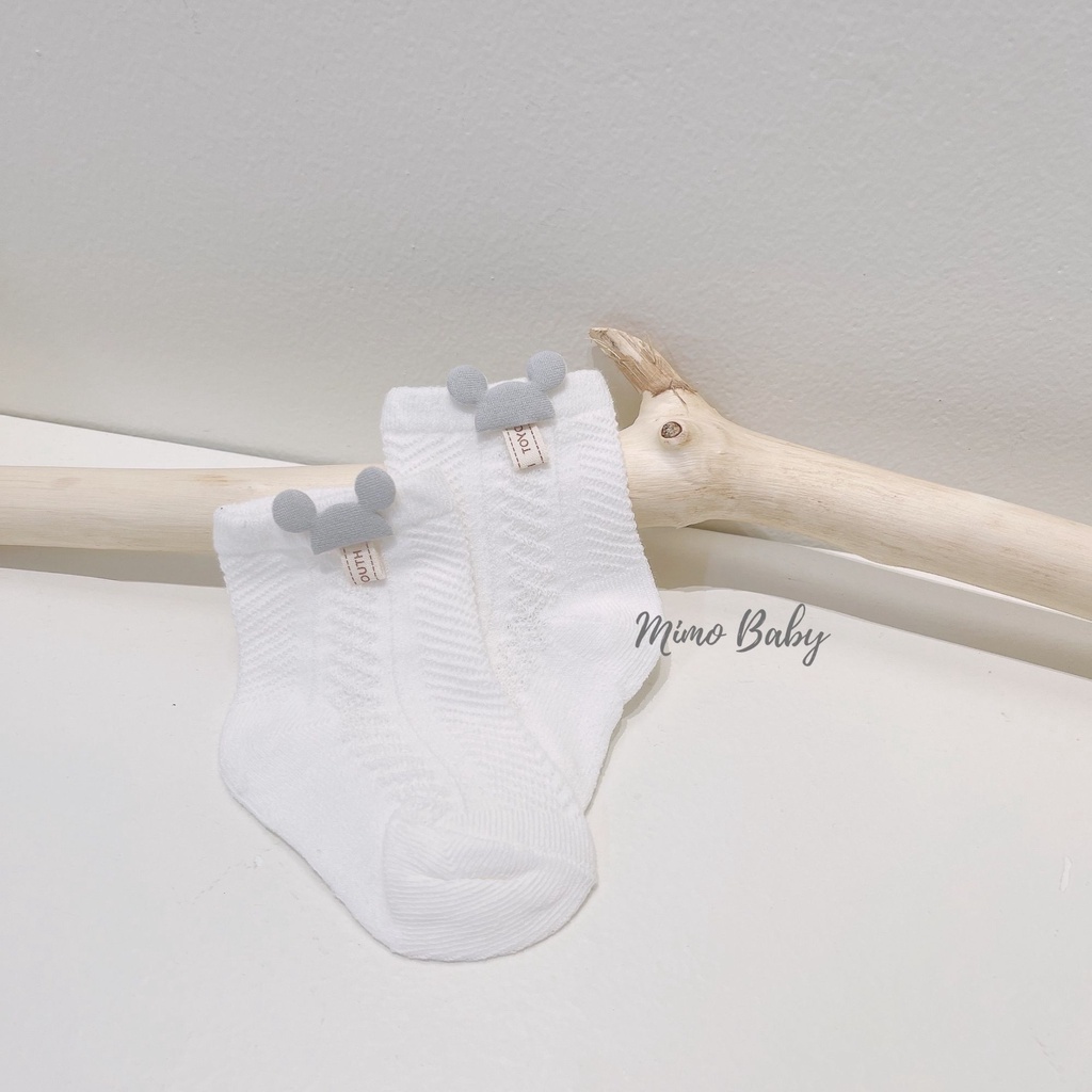 Tất lưới cao cổ gắn hình dễ thương cho bé T28 Mimo baby