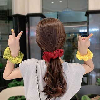 Set 5 Cái Cột Tóc Cute Màu Trơn Dễ Phối Kiểu Phong Cách Nữ Tính Nhẹ Nhàng Đủ Màu Đường Kính 10cm