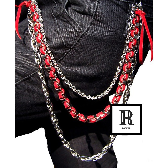 Xích quần Jeans - Chuỗi Red Light - Xích đeo quần bò nam cực chất Rocker