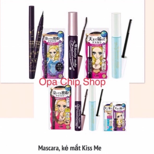 Set mascara Long/ Volume & Curl + eyeliner Kiss Me Heroin