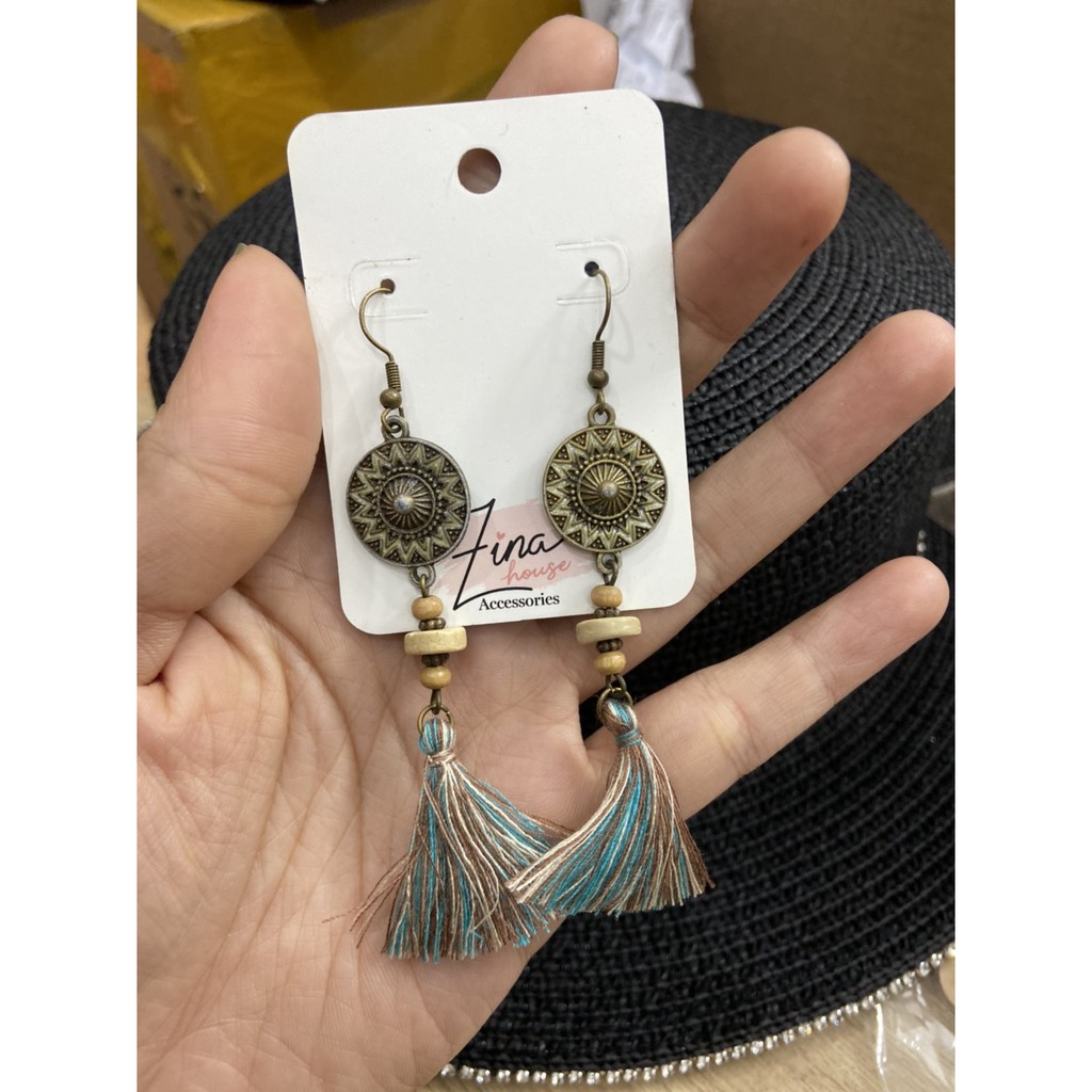 Khuyên tai phong cách bohemian freestyle mẫu mới 2021