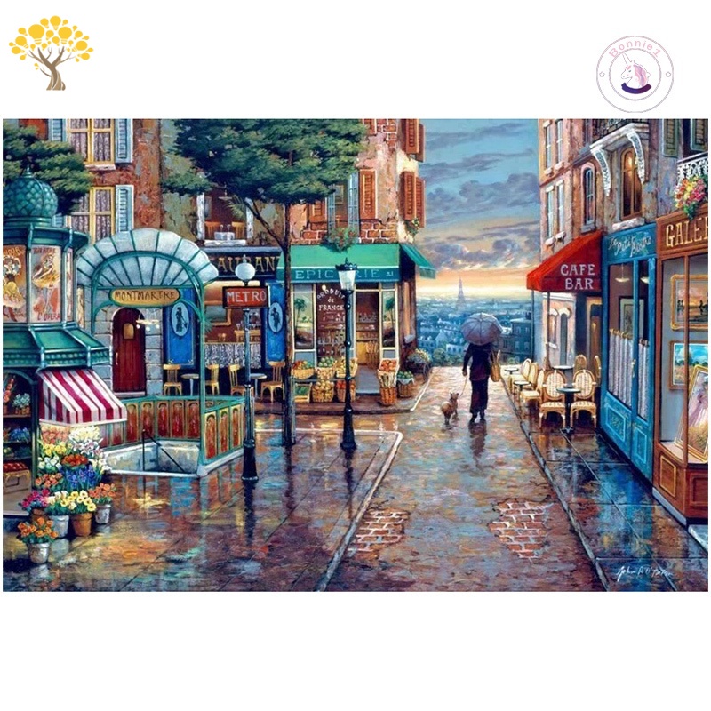 Bộ trò chơi xếp hình 1000 mảnh hình phong cảnh Paris chất lượng cao