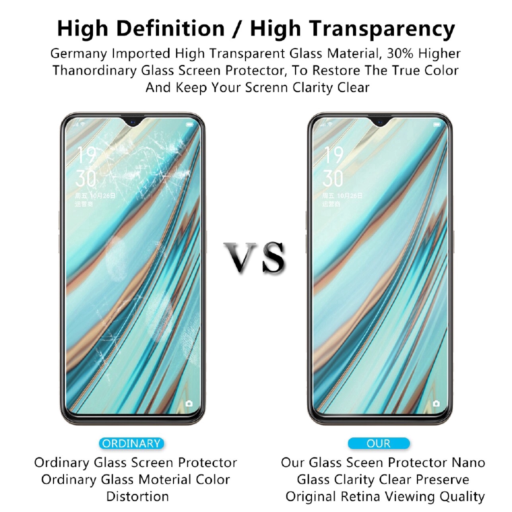 Kính cường lực cho OPPO F9 F11 A5S A12 A15 A15S A16 A16K A16E A31 A33 A52 A53 A54 A55 A57 A74 A76 A77 A91 A92 A93 A94 A95 A96 A5 A9 2020 Reno 3 4 4F 5 5F 6 7 8 Pro