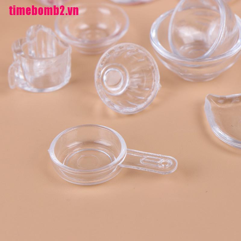 Bộ 17 Món Đồ Chơi Trong Suốt Trang Trí Nhà Búp Bê