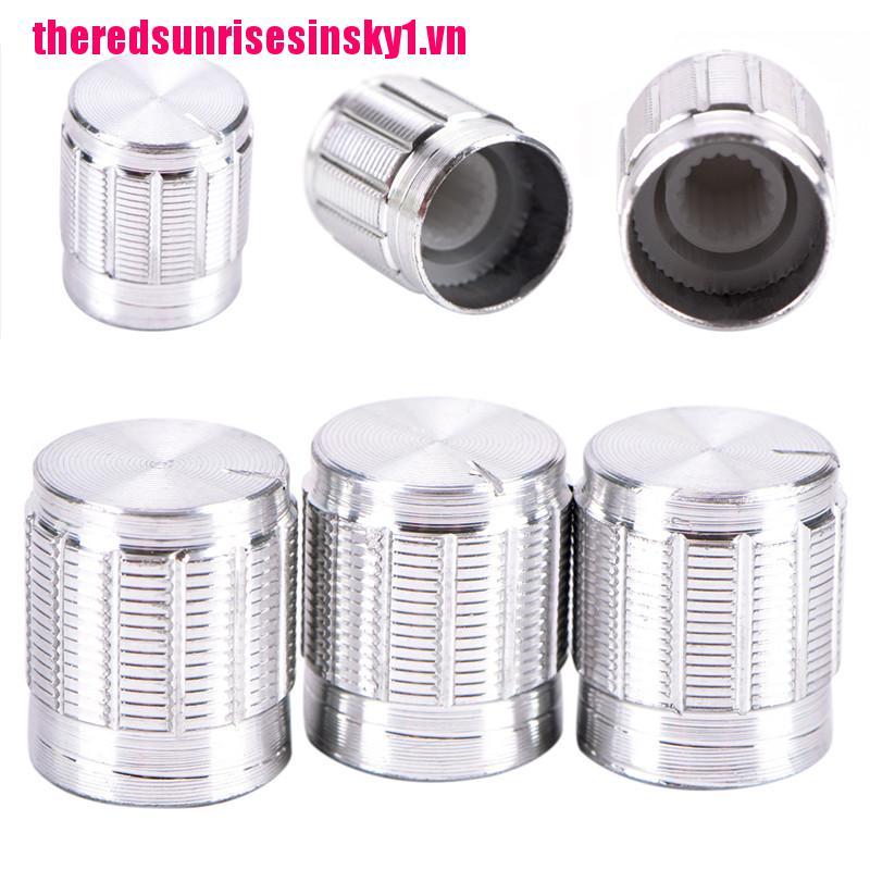 (3C) Nút Chỉnh Âm Lượng Hợp Kim Nhôm Bạc 15x17mm