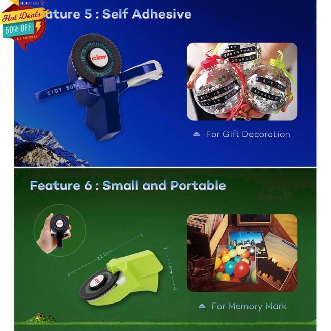 【✨Available✨】Máy dập bấm chữ C101 viết hoa kèm phụ kiện cuộn băng