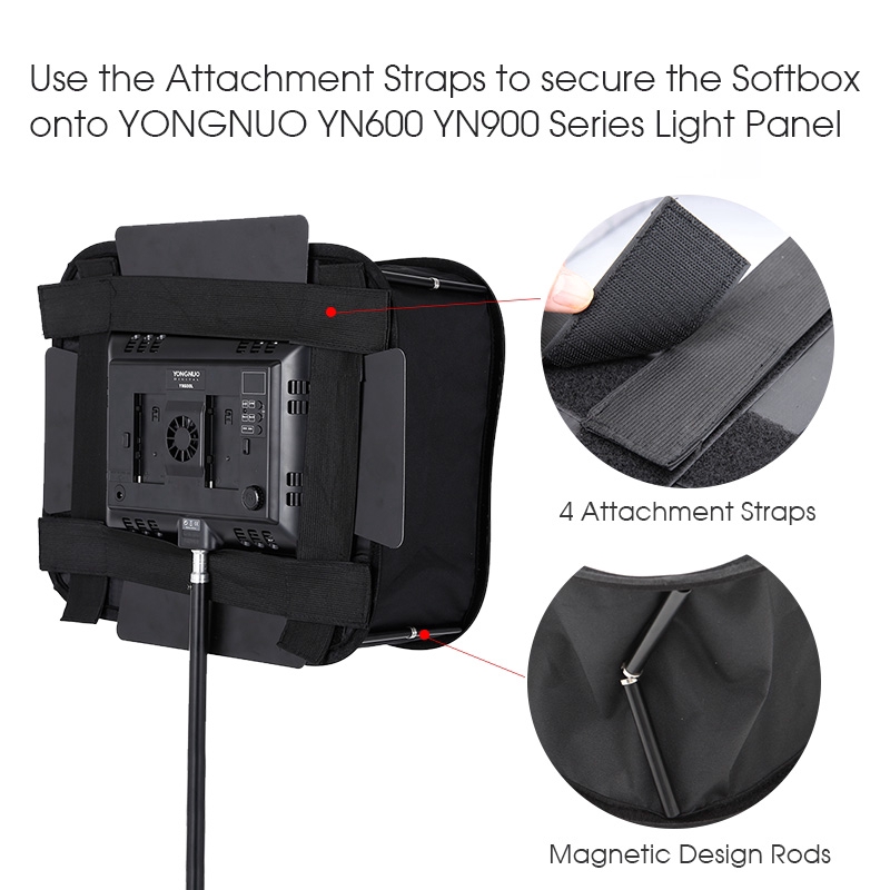 Ulanzi xách tay có thể gập lại flash Softbox Diffuser cho YONGNUO Led Đèn chiếu sáng YN600L II YN900 YN300 YN300 III