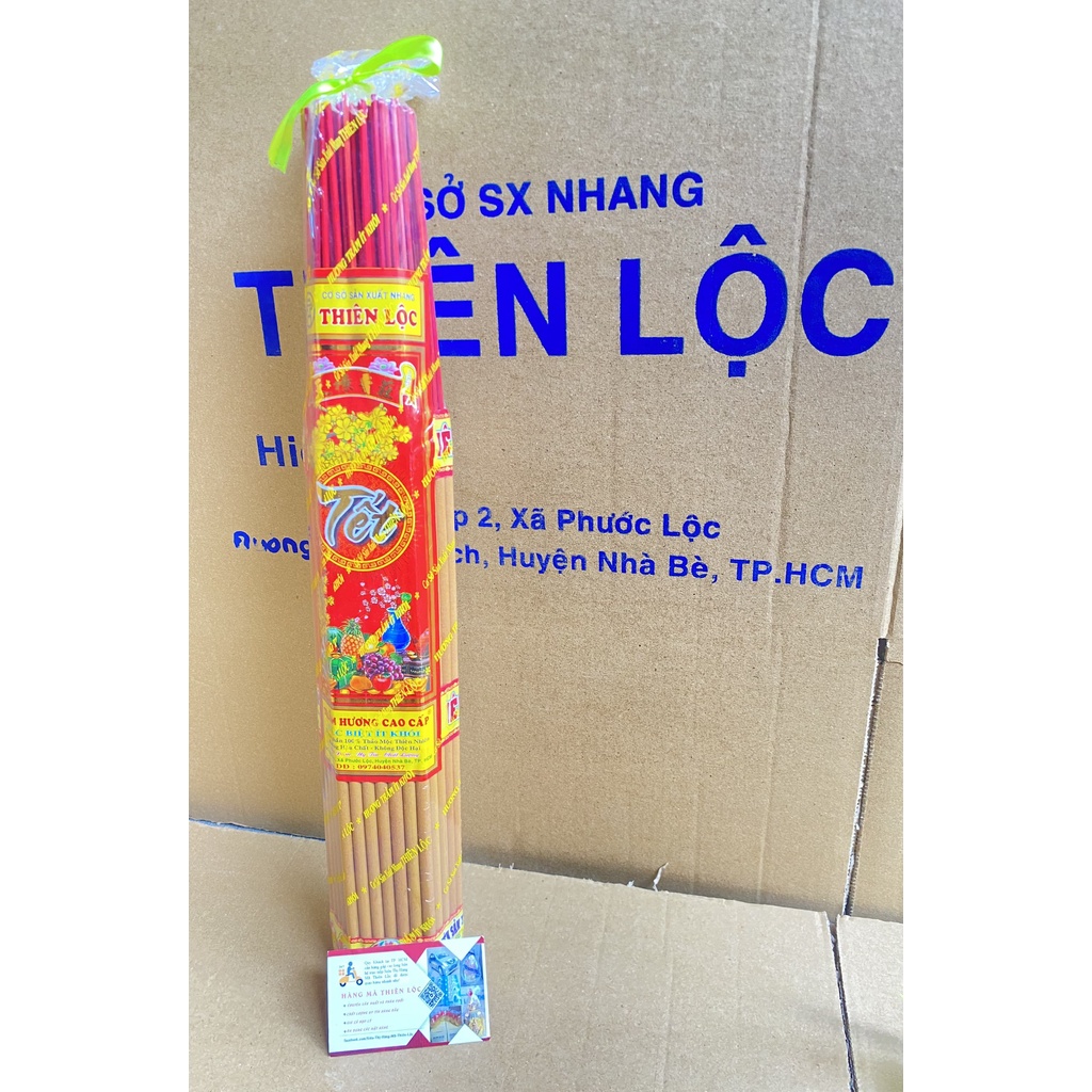 Nhang Đũa Thơm Tết Ít Khói Không Cay Mắt Thiên Lộc - Bó 5 Tấc
