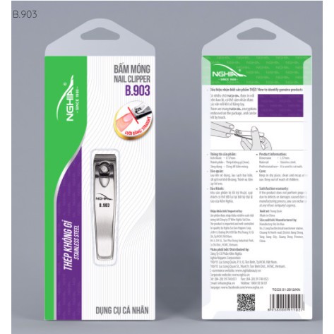 Bấm móng tay kềm Nghĩa B903, bấm móng B903