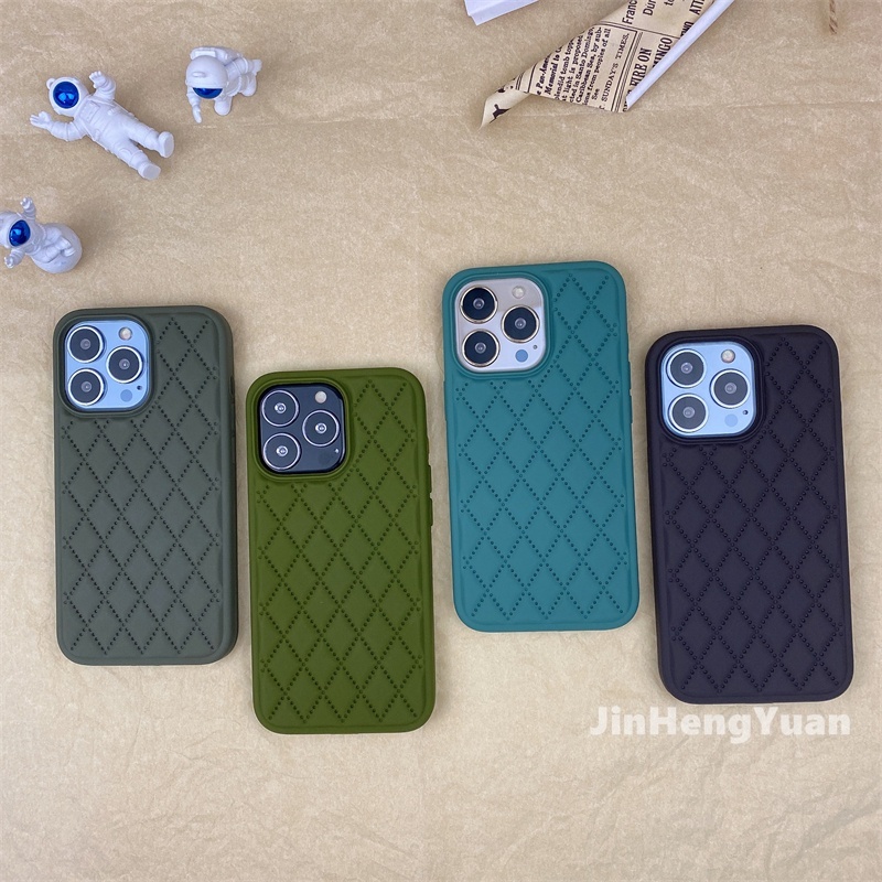 Ốp Điện Thoại Silicon Mềm Chống Sốc Họa Tiết Kim Màu Xanh Lá Cho IPhone 13 12 11 Pro X XS MAX XR