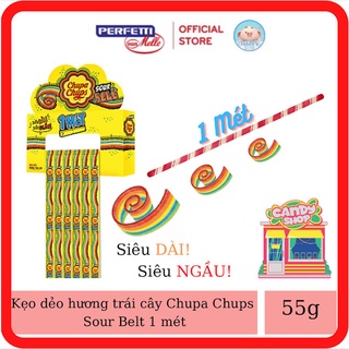 Kẹo dẻo hương trái cây CHUPA CHUPS SOUR BELT siêu dài siêu ngầu 55g