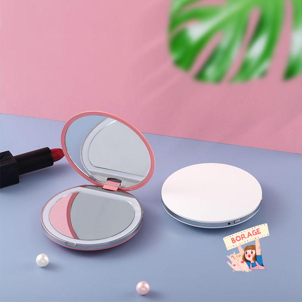 Gương Trang Điểm BORAG Có Đèn LED Sạc USB