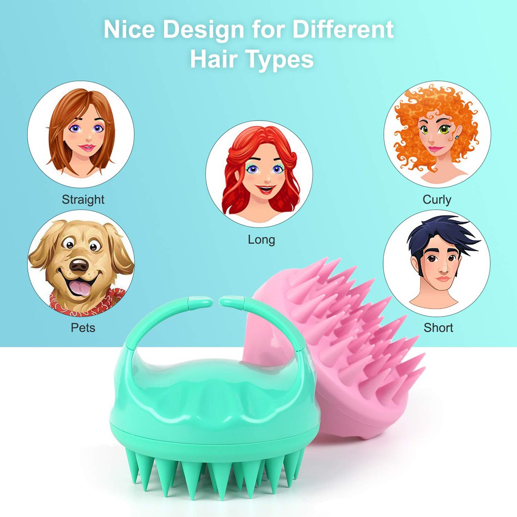 Bill US - Lược gội đầu và kích thích da đầu 2in1 HEETA SHAMPOO BRUSH