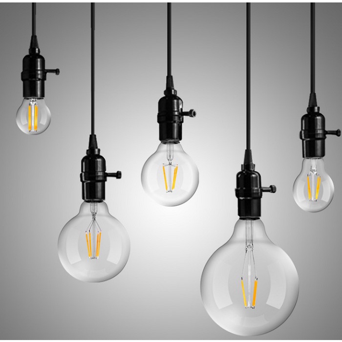 Bóng Đèn Trong Edison G80/G95/G125 Đui E27, Bóng Đèn Tròn Trang Trí Phòng Ngủ Phòng Khách Shop Thời Trang HL Lighting