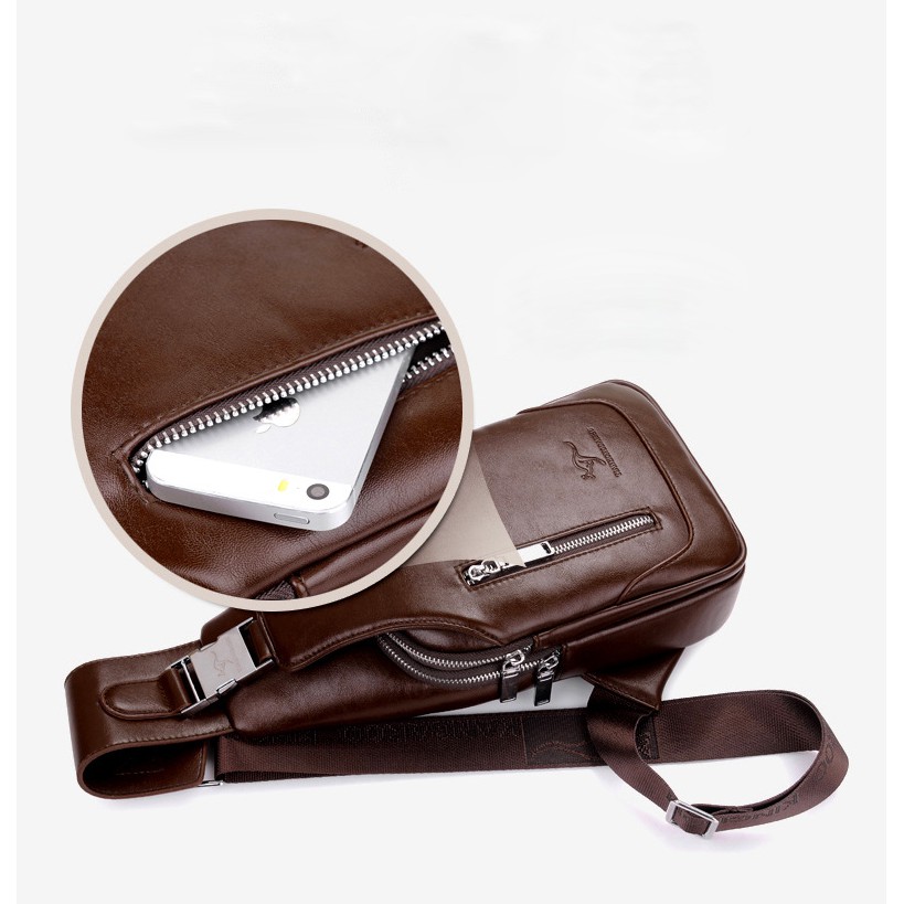 Túi đeo chéo nam da Pu chống nước, túi chéo nam nhiều ngăn tiện dụng, túi đeo chéo mini Hàn Quốc, túi nam TC75 | BigBuy360 - bigbuy360.vn