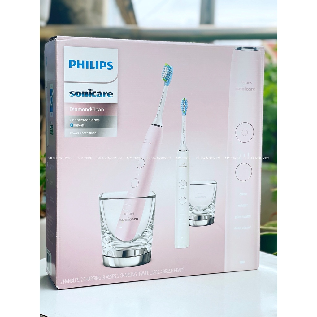 BỘ ĐÔI BÀN CHẢI ĐIỆN CAO CẤP PHILIPS SONICARE DIAMONDCLEAN SMART 9350