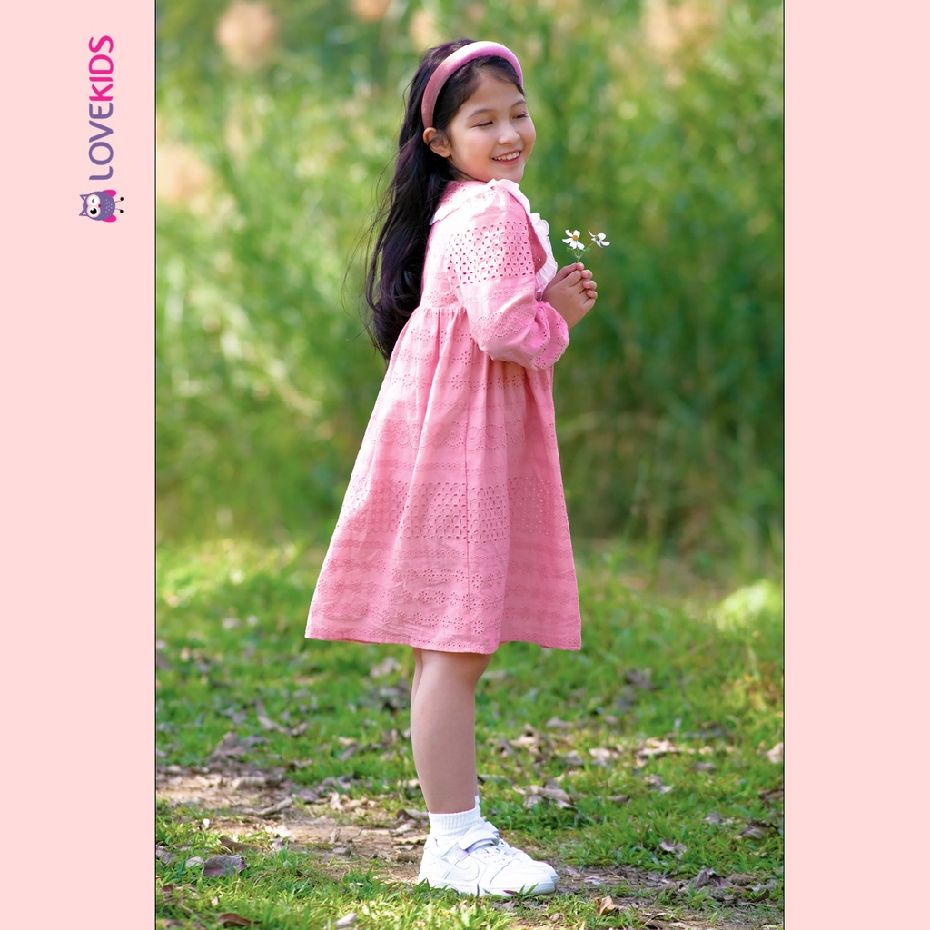Váy baby doll thêu dài tay - Lovekids