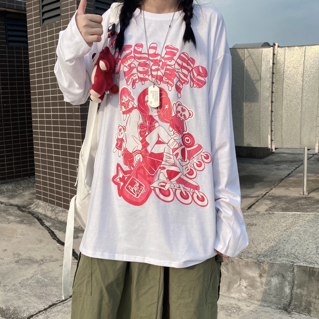 Áo thun tay dài form rộng NEKO.SG, Áo thun Streetwear SWT12