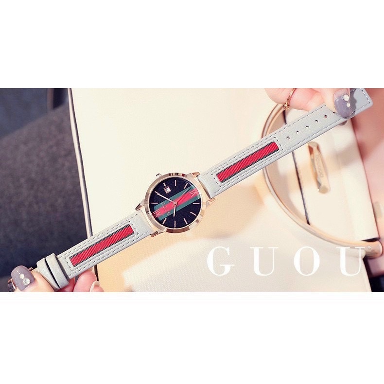 Đồng hồ Nữ GUCCI Size 34mm, mặt tròn, dây da bền màu