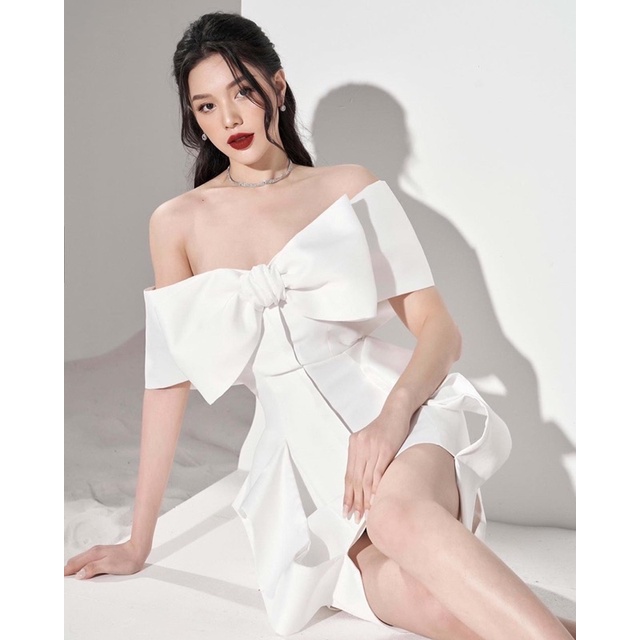 LADY DRESS/ ĐẦM NƠ CÚP NGỰC TÔN DÁNG CHẤT LIỆU TAFTA BÓNG
