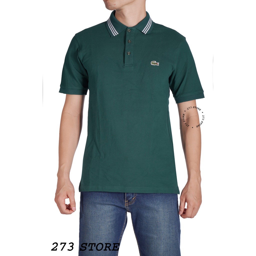 ÁO Polo Nam Vải Cotton Cá Sấu Cao Cấp Phối 3 Sọc Logo Cá Sấu Thêu Rõ Nét Trẻ Trung Lịch Lãm Phù Hợp Nhiều Phong Cách | BigBuy360 - bigbuy360.vn