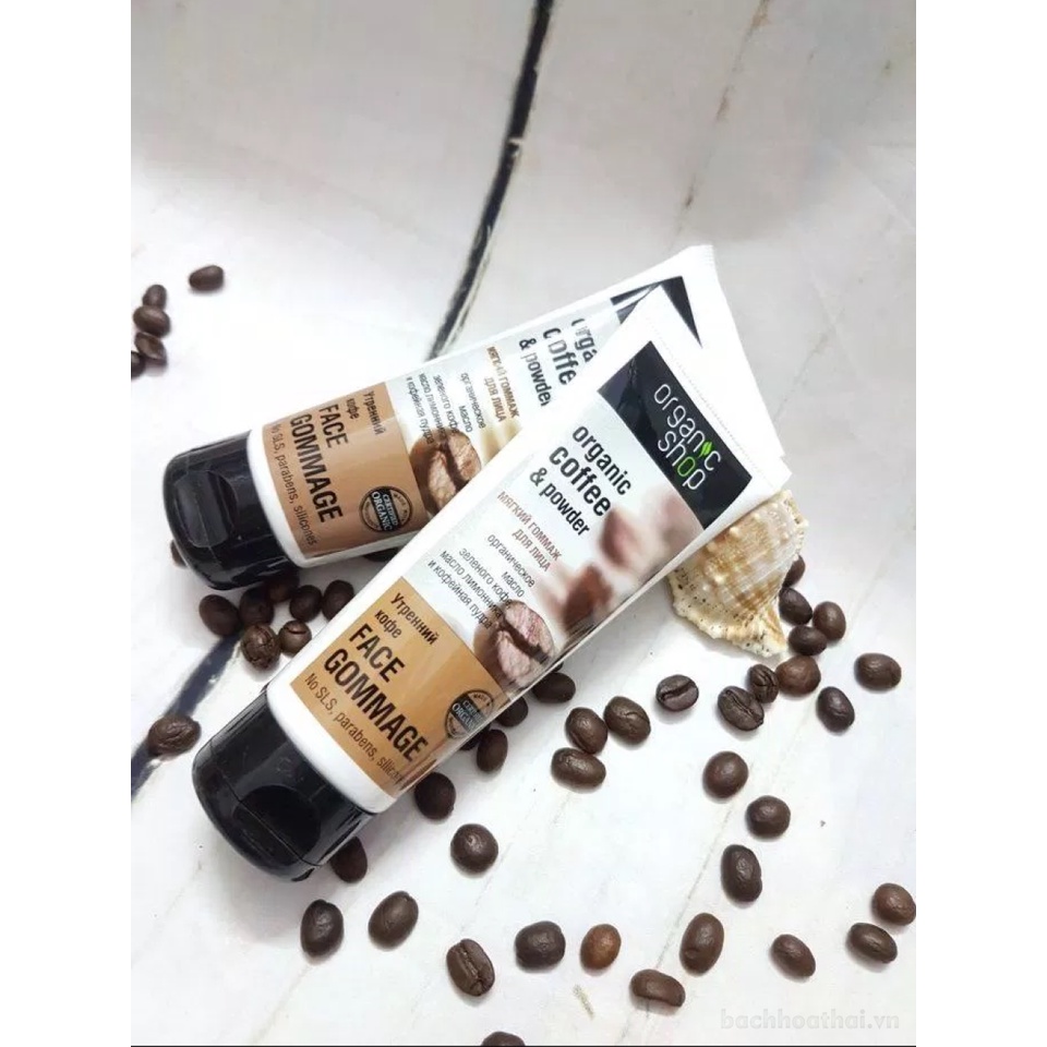 Mặt nạ tẩɏ tế bào chết Organic Coffee &amp; Powder Face Gommage của Nga