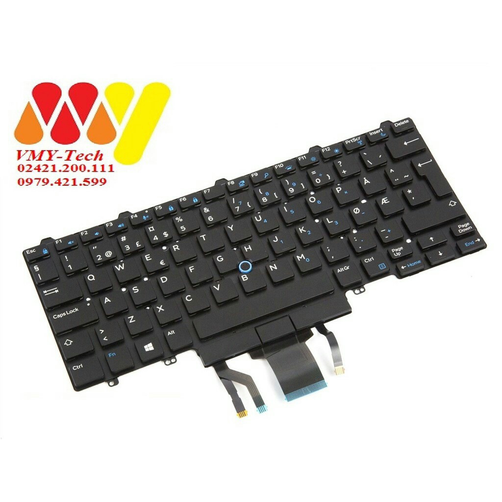 Bàn phím laptop Dell Latitude E5450 3340 E5490 E5480 E5470 E7450 E7470 E7480 0w93f7 Loại Có 2 chuột dưới