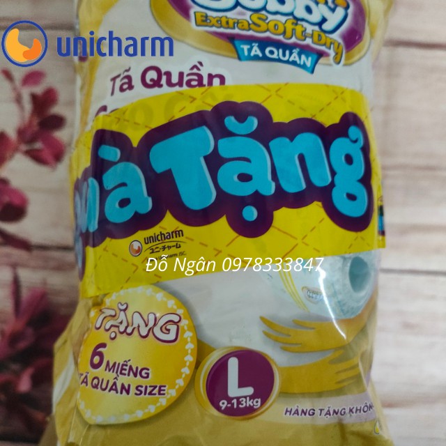 [Quà Tặng Cho Mỗi Gói) Bỉm/Tã Dán Bobby Vàng Siêu Mềm Extra Soft Dry L30 Cho Bé Từ 8 Đến 12kg