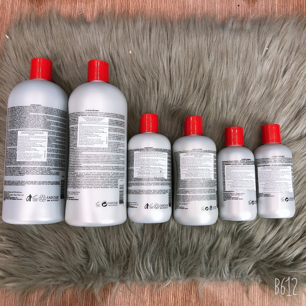 Cặp dầu gội xả CHI Infra shampoo &amp; treatment siêu mượt cho tóc khô hư tổn (xám) Mỹ 946ml