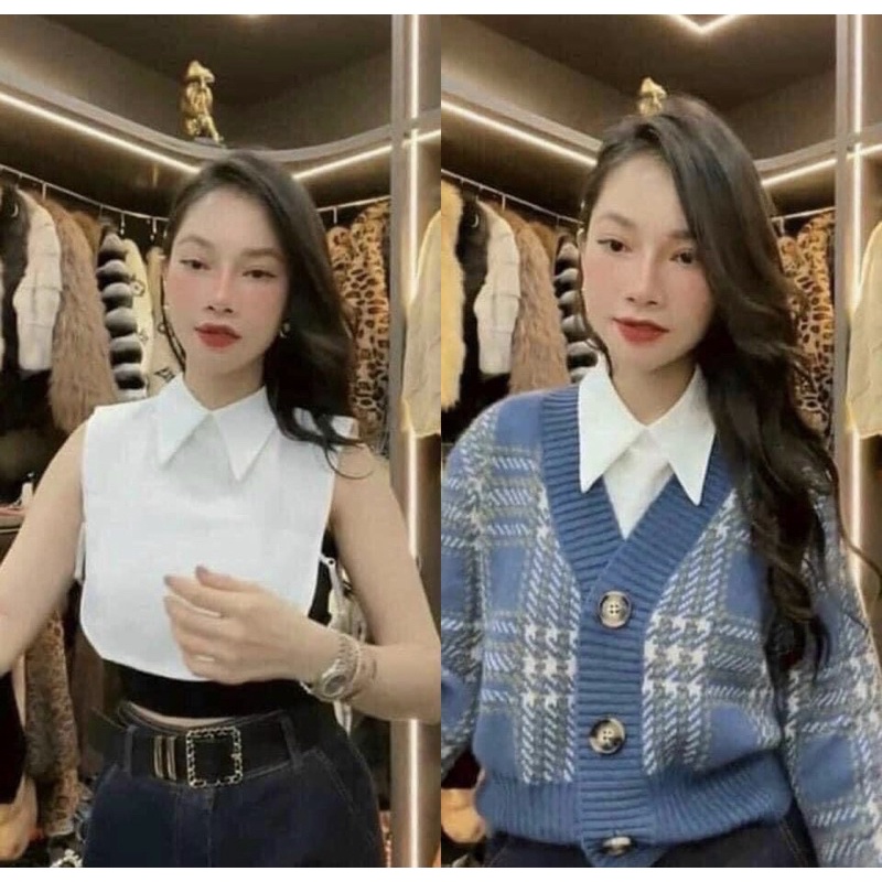 Cổ Áo Zara Xuất Phối Áo Len & Cadigan ( Có Sẵn )