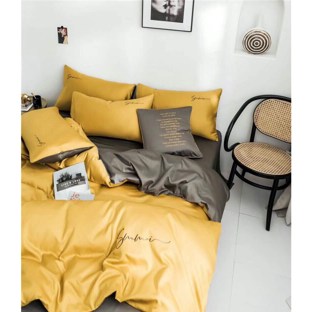 Bộ chăn ga gối Lụa Cotton Tencel 40S VIE Home - Chăn ga gối nhập khẩu cao cấp