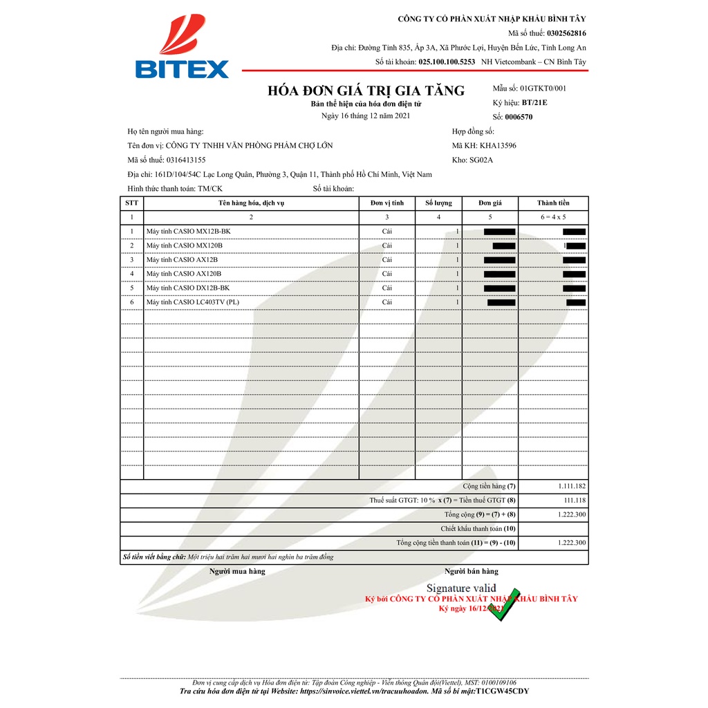 Máy Tính Để Bàn Casio MX-12B