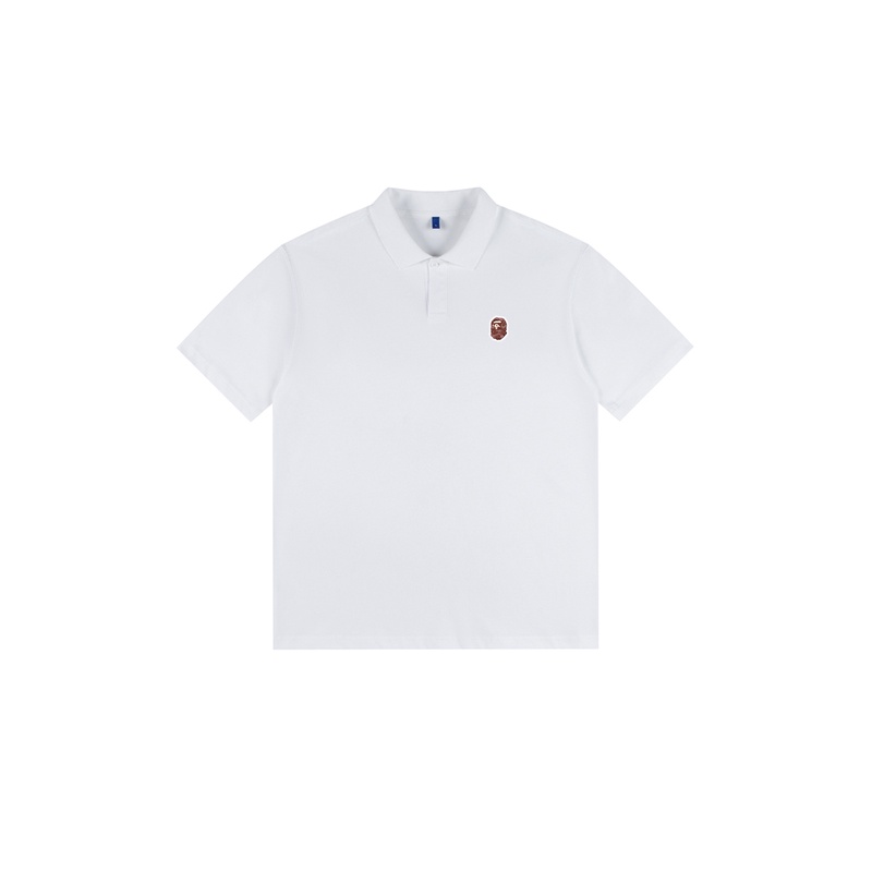 Bape Áo polo Ngắn Tay Dáng Rộng Thời Trang Mùa Hè Giản Dị Dành Cho Nam