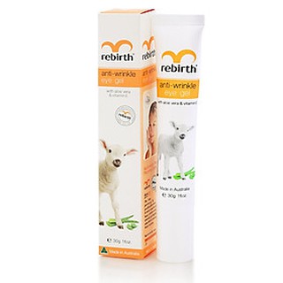 Gel dưỡng vùng mắtchống thâm quầng mắt rebirth anti - wrinkle eye gel with aloe vera & vitamin e từ úc tuýp 30gr