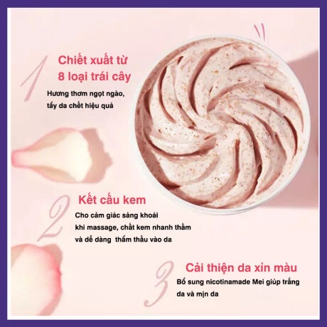 Tẩy tế bào chết Body PEACH đào cải thiện da viêm lông , sáng da